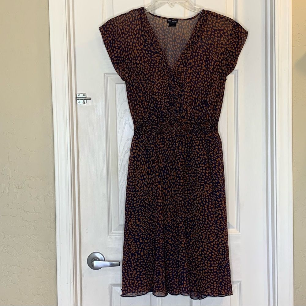 Kate and Lily Navy and Orange Midi Dress Size 12